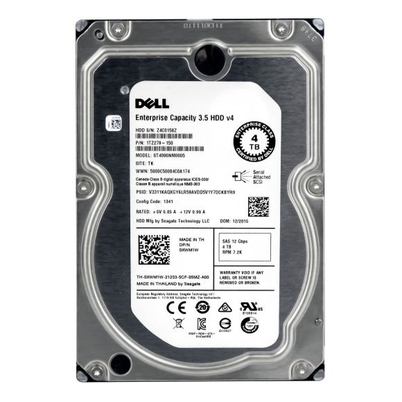 DELL 0XWM1W 4TB SAS 7200RPM 128MB 3.5''