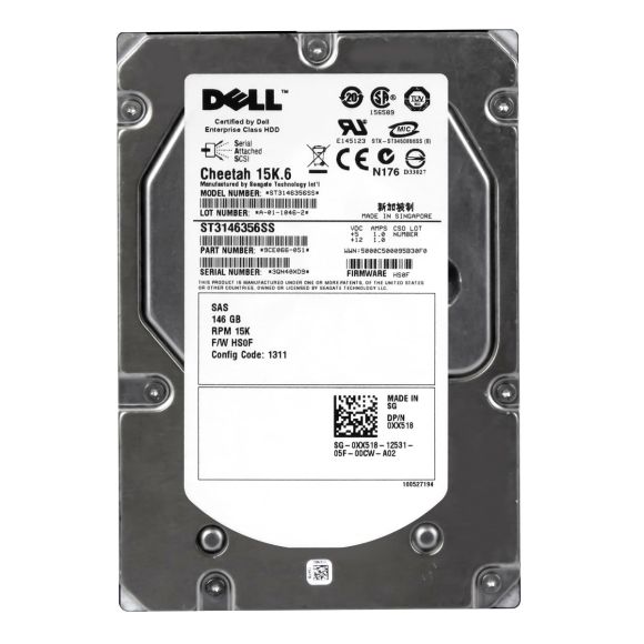 DELL 0XX518 146GB SAS-1 15K 16MB 3.5'' ST3146356SS