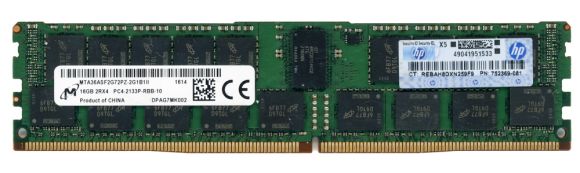 HP 752369-081 16GB DDR4 2133MHz REG ECC MTA36ASF2G72PZ-2G1B1II