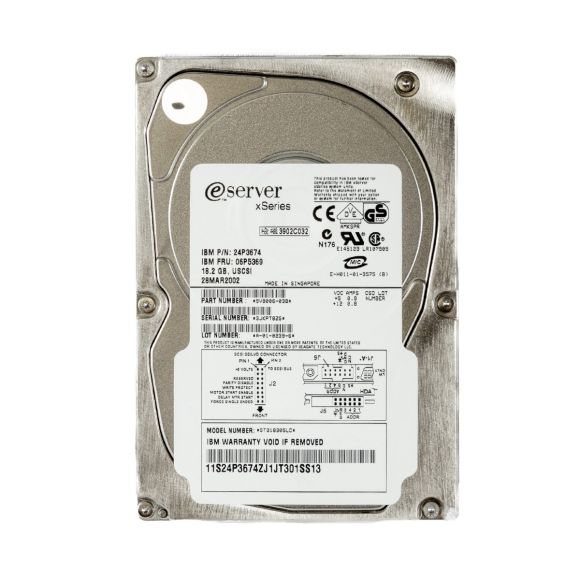 IBM 06P5369 24P3674 18.2GB 10K 4MB SCSI U160 3.5'' ST318305LC