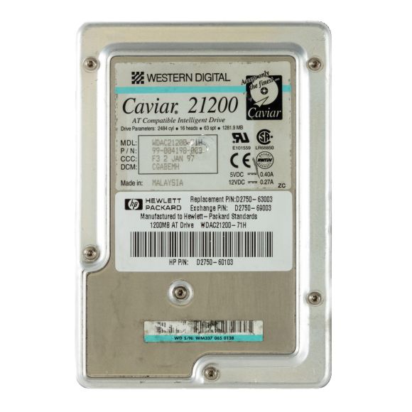 HP D2750-60103 D2750-69003 1.2GB 5.2K ATA 3.5'' WDAC21200-71H