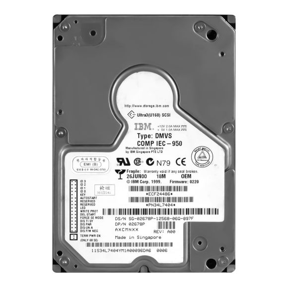 DELL 02678P 18.2GB 10K 2MB SCSI U160 3.5'' 34L7404