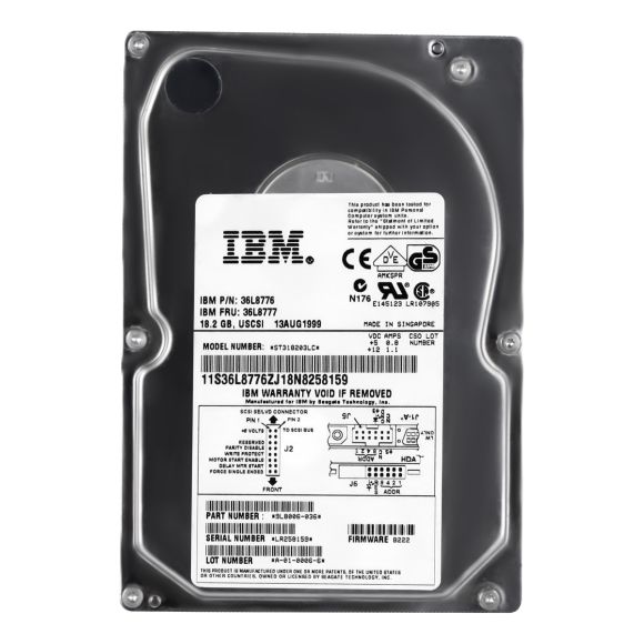 IBM 36L8777 36L8776 18GB 10K SCSI U160 3.5'' ST318203LC