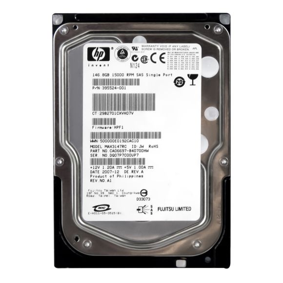 HP 395524-001 147GB 15K 16MB SAS 3.5'' MAX3147RC