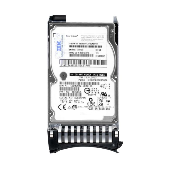 IBM 42D0628 42D0630 300GB 10K SAS-2 2.5'' HUC109030CSS600