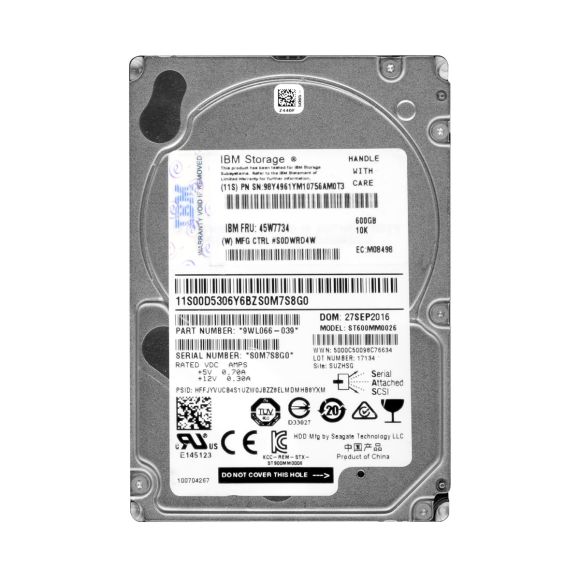 DYSK IBM 45W7734 600GB 10K 6G SAS 2.5" 98Y3369