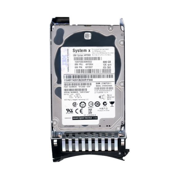 IBM 49Y2004 49Y2007 600GB 10K 64MB SAS-2 2.5'' ST9600205SS