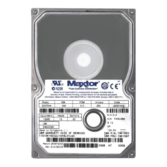 MAXTOR 53073H4 30.7GB 7200RPM 2MB 3.5''