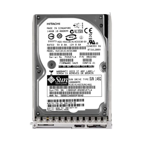 HDD SUN 540-7151-02 146GB 10K SAS 2.5'' 390-0377-03