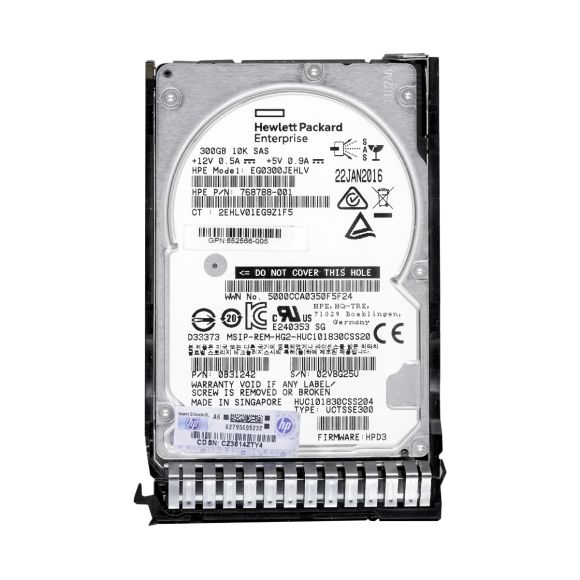 HP 583711-001 768788-001 300GB 10K 128MB SAS-2 2.5'' EG0300JEHLV