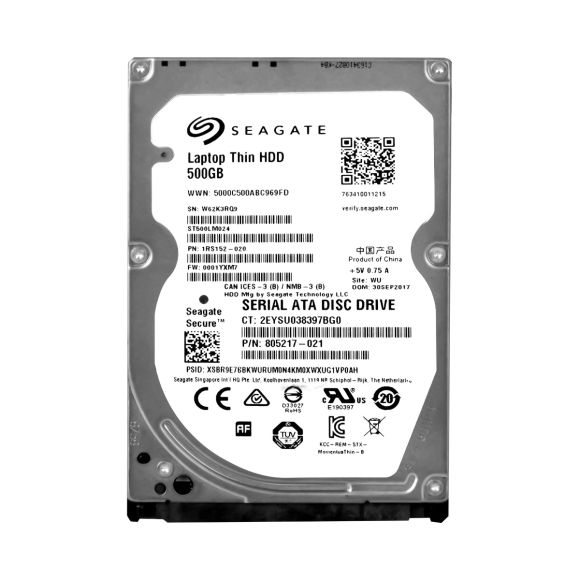 HP 805217-021 500GB 7.2K 32MB SATA III 2.5'' ST500LM024