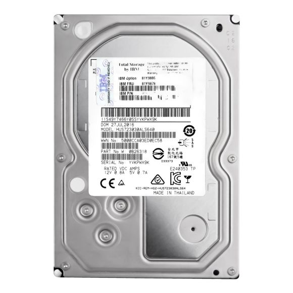 IBM 81Y9878 3TB 7.2K 64MB SAS-2 3.5'' HUS723030ALS640