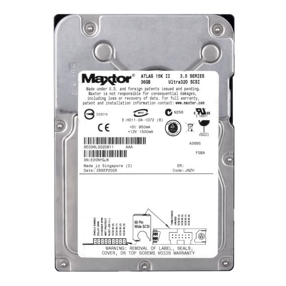 HDD MAXTOR 8E036L ATLAS 15K II 36GB SCSI U320