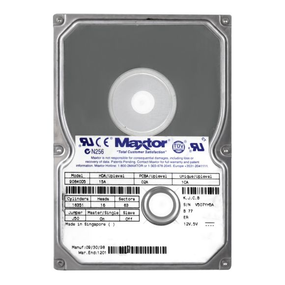 MAXTOR 90840D5 8.4 GB ATA 5400RPM 256 KB 3.5''