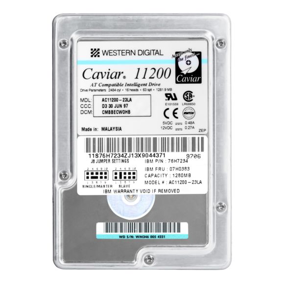 WD CAVIAR 11200 1.2GB 5.2K ATA 3.5'' AC11200-23LA