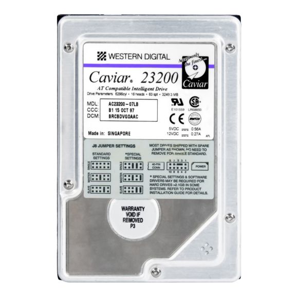 WD CAVIAR 23200 3.2GB 5.4K ATA 3.5'' AC23200-07LB