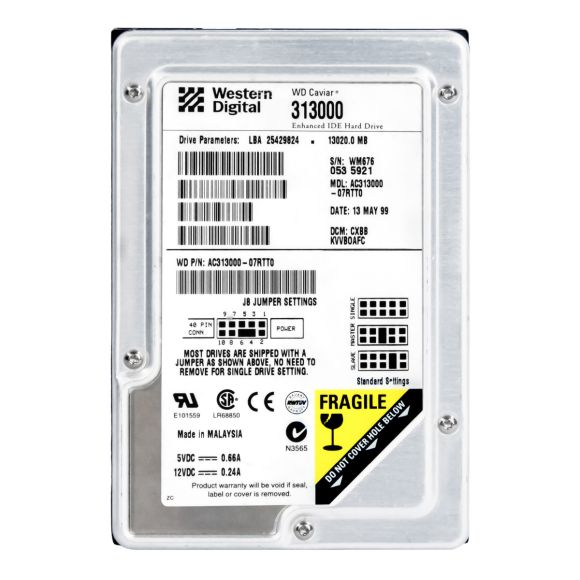 WD CAVIAR 313000 13GB 5.4K ATA 3.5'' AC313000-07RTT0