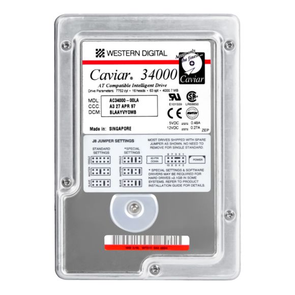 WD CAVIAR 34000 4GB 5.2K ATA 3.5'' AC34000-00LA