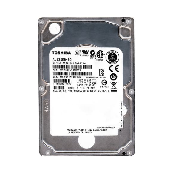 HDD TOSHIBA AL13SEB450 450GB SAS 6G 10.500 RPM 2.5'' 