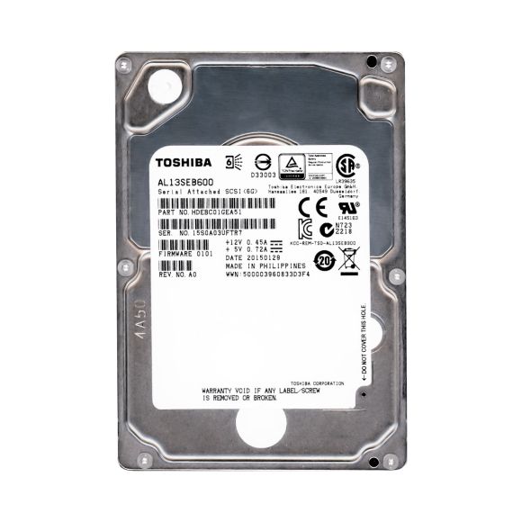 TOSHIBA ENTERPRISE 600GB SAS 6Gb/s 64MB 2.5" AL13SEB600