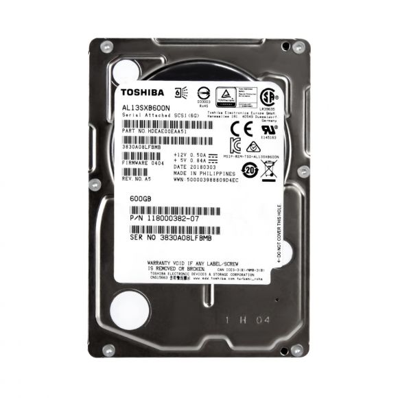 HDD TOSHIBA AL13SXB600N 600GB 15K SAS 6 Gbp/s 2.5''