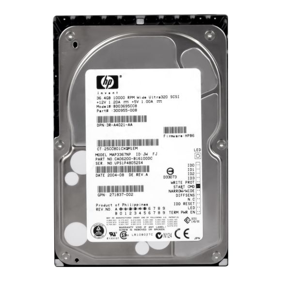 HP 300955-008 36.4GB 10K 8MB SCSI U320 3.5'' BD03695CC8