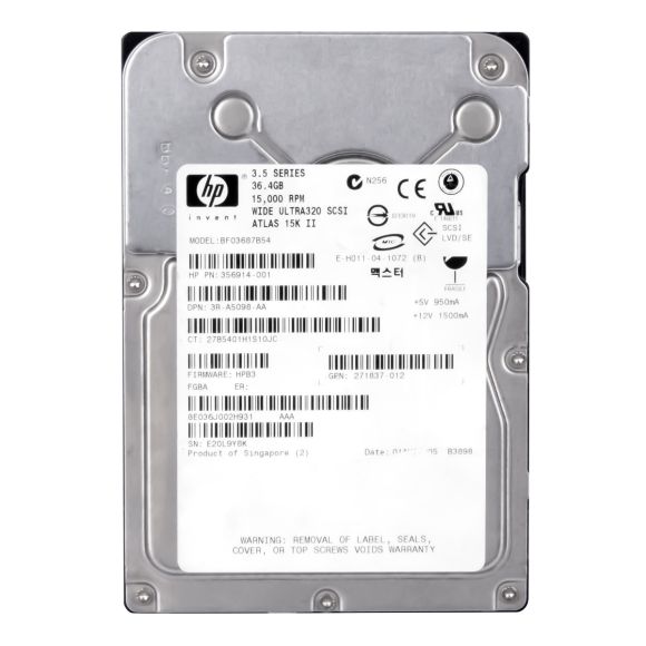 HP BF03687B54 36.4 GB ULTRA320 SCSI 15K RPM