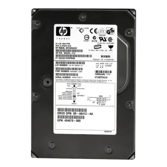 HDD HP BF0369A522 36.4 GB 15K SCSI 3.5''  360209-012