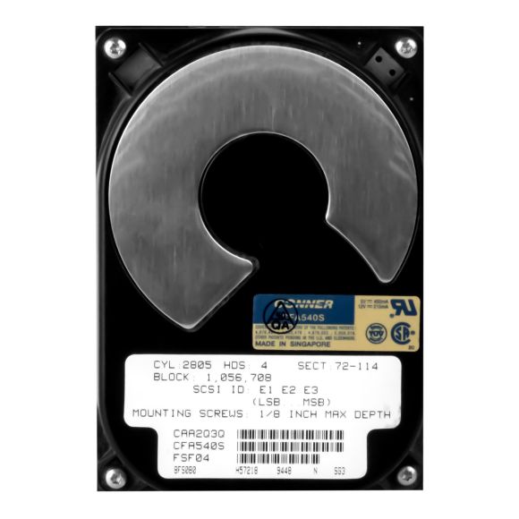 CONNER 540MB 4.5K SCSI 3.5'' CFA540S