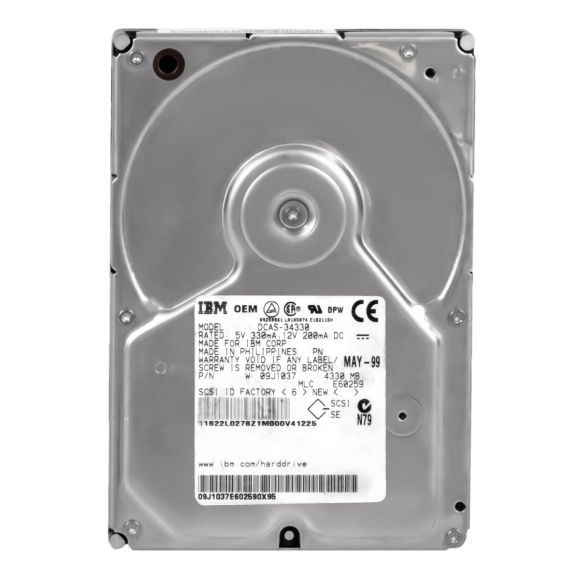 IBM 09J1037 4.3GB 5.4K SCSI 3.5'' DCAS-34330