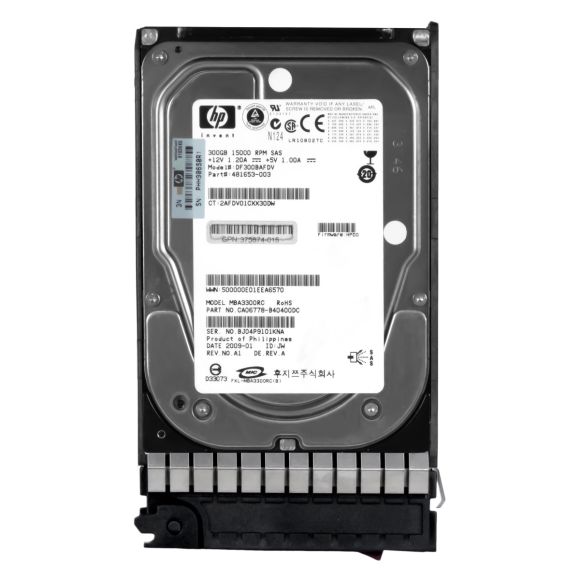 HP DF300BAFDV 300GB 3.5" 3G SAS 15K 481653-003