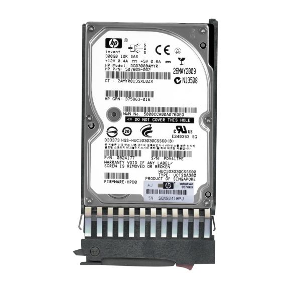 HP 507605-002 300GB 10K 64MB SAS-2 2.5'' DG0300BAMYR