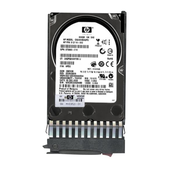 HP 512116-002 300GB 10K 16MB SAS 2.5'' DG0300BAQPQ