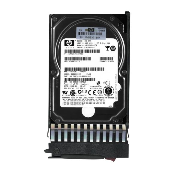 HP 507284-001 300GB 10K 16MB SAS-2 2.5'' DG0300BARTQ