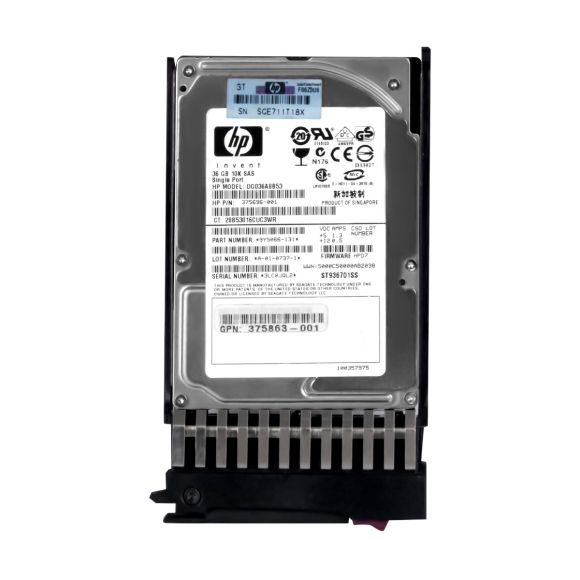 HP DG036A8B53 36GB 375696-001 2.5" SAS 10K RPM