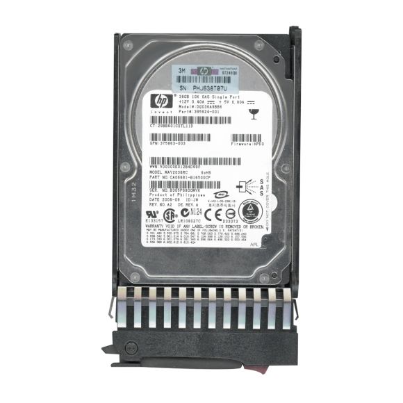 HP 395924-001 36GB 10K 16MB SAS 2.5'' DG036A9BB6