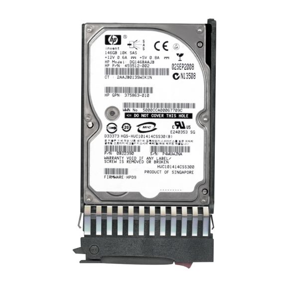 HP 459512-002 146GB 10K 16MB SAS 2.5'' DG146BAAJB