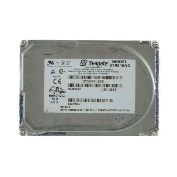 SEAGATE MARATHON 810MB 4.5K ATA 2.5'' ST9816AG