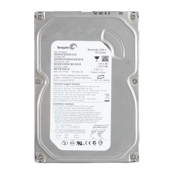 SEAGATE BARRACUDA 7200.9 120GB 7.2K 8MB SATA II 3.5'' ST3120811AS