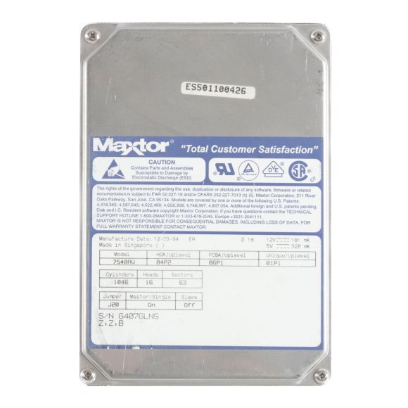 MAXTOR 500MB ATA 3551RPM 3.5'' 7540AV