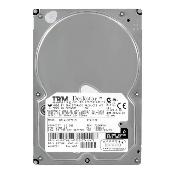 IBM 07N4114 15GB 7.2K 2MB ATA 3.5'' DTLA-307015