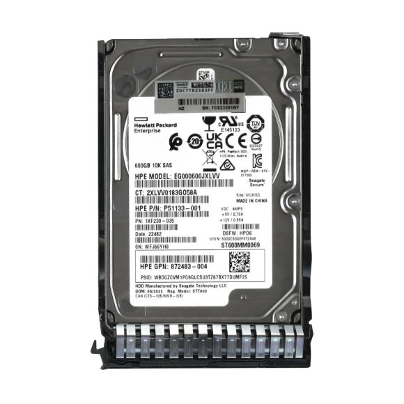 HP P51133-001 872736-001 600GB 10K SAS-3 2.5'' EG000600JXLVV