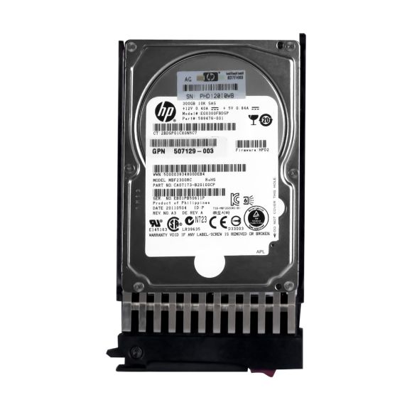 HP 599476-001 507284-001 300GB 10K SAS-2 2.5'' EG0300FBDSP