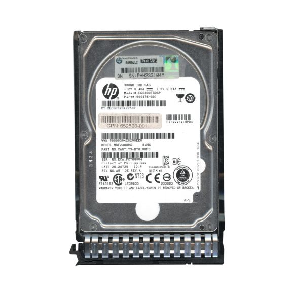 HP 653955-001 599476-001 300GB 10K SAS-2 2.5" EG0300FBDSP