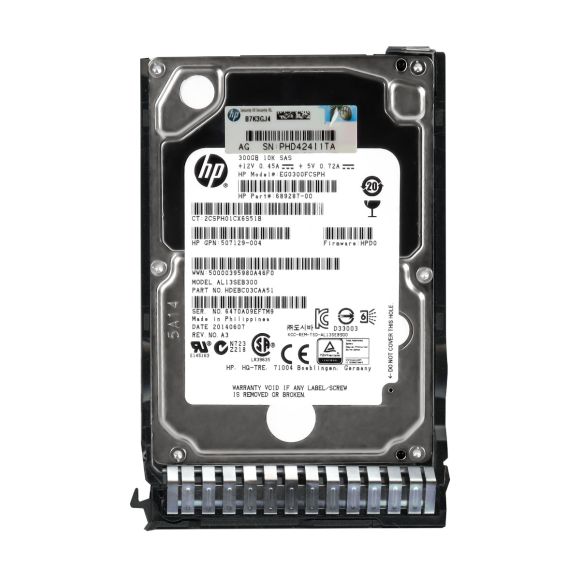 HP 689287-001 653955 300GB 10K 64MB SAS-2 2.5'' EG0300FCSPH