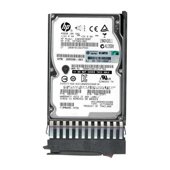 HP EG0450FBDBT 597609-002 450GB 10K 635336-001