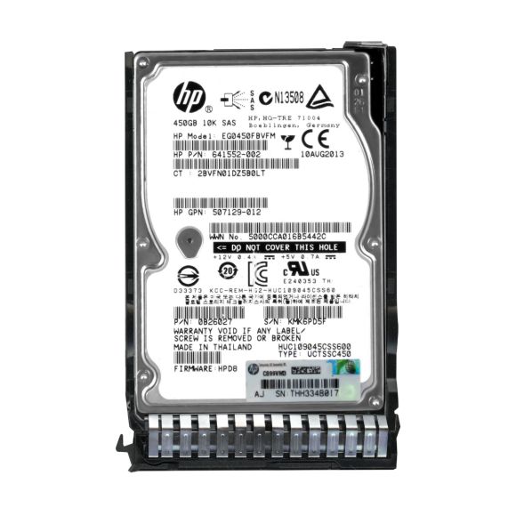 HP 641552-002 450GB 10K 64MB SAS-2 2.5'' EG0450FBVFM