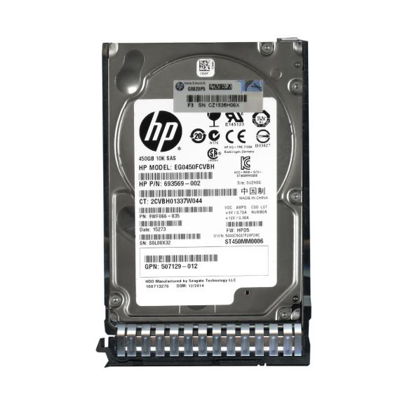 HP 693569-002 450GB SAS-2 10K 64MB 2.5'' EG0450FCVBH