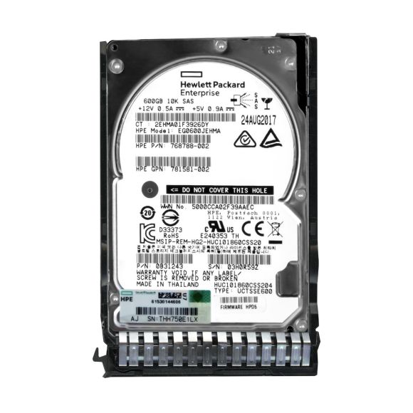 HP 768788-002 600GB 10K 128MB SAS-3 2.5'' EG0600JEHMA