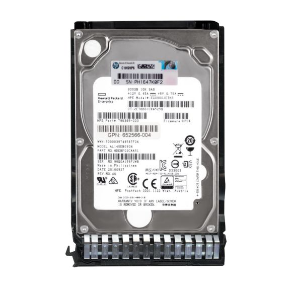 HP 796365-003 900GB 10K 128MB SAS-3 2.5'' EG0900JETKB